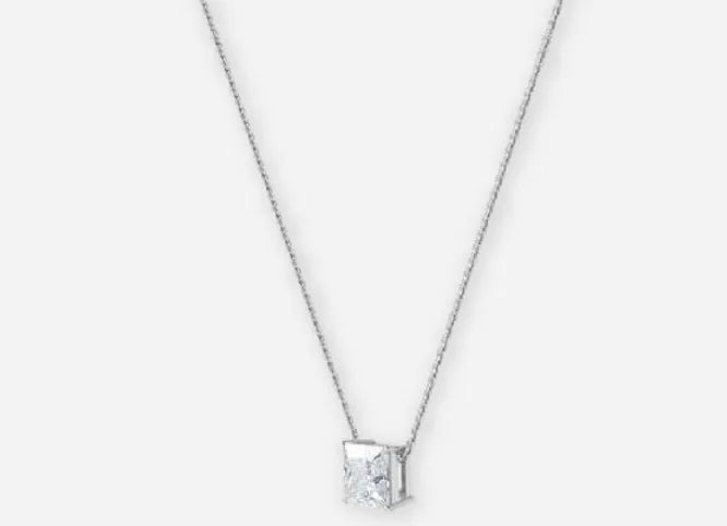larissa princess lab diamond solitaire pendant