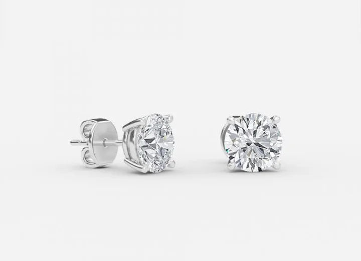 mira round lab diamond stud earrings