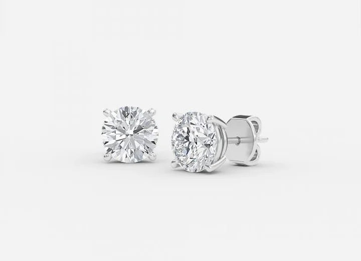 mira round lab diamond stud earrings