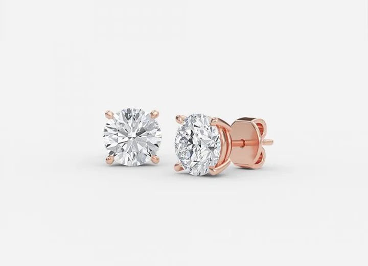 mira round lab diamond stud earrings