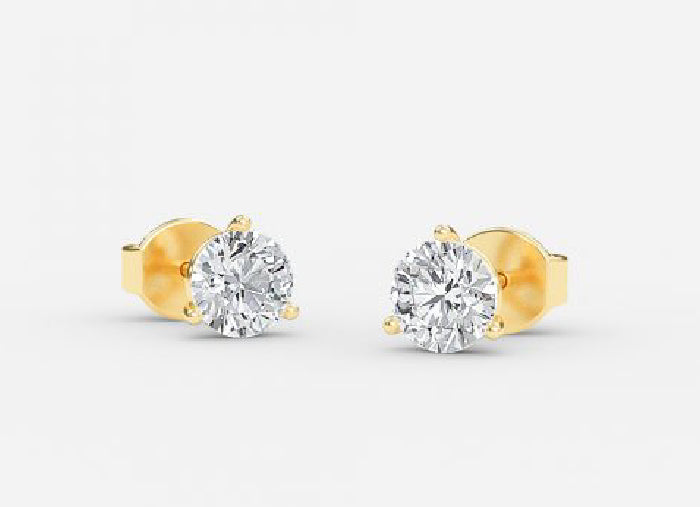 mira round martini lab diamond stud earrings