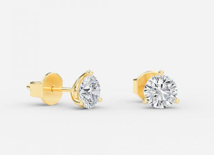 mira round martini lab diamond stud earrings