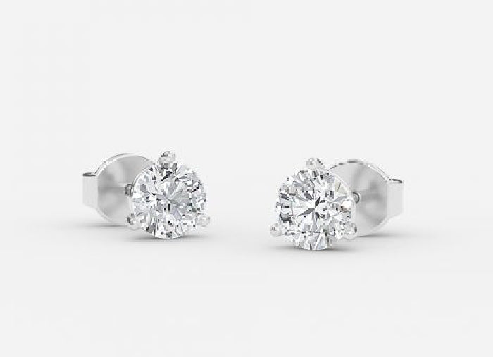 mira round martini lab diamond stud earrings