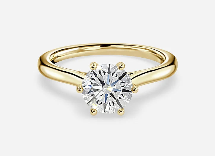 nova classic round cut solitaire engagement ring - 1.0ct+. d & vvs2