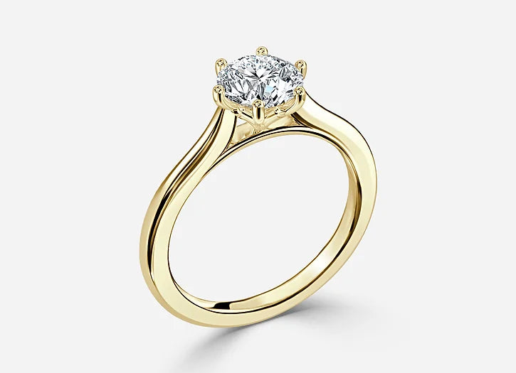 nova classic round cut solitaire engagement ring - 1.0ct+. d & vvs2
