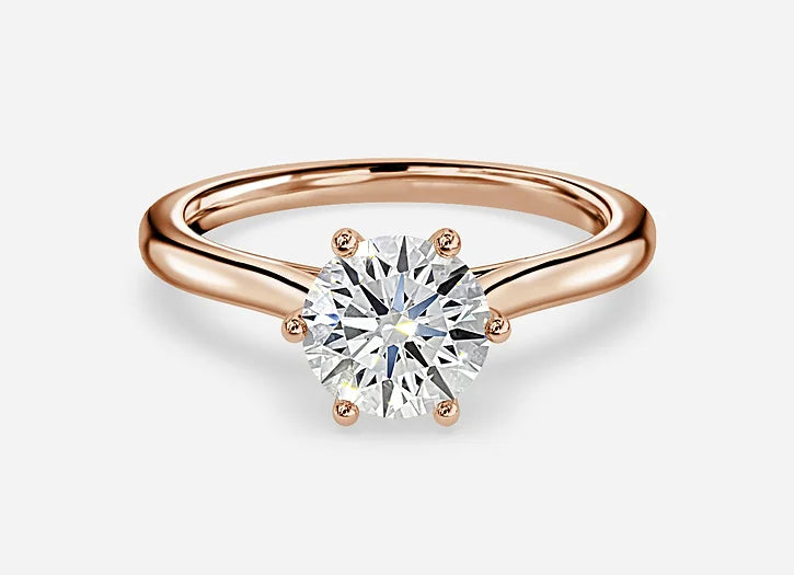 nova classic round cut solitaire engagement ring - 1.0ct+. d & vvs2