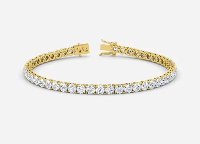astra 4 prong round lab diamond tennis bracelet