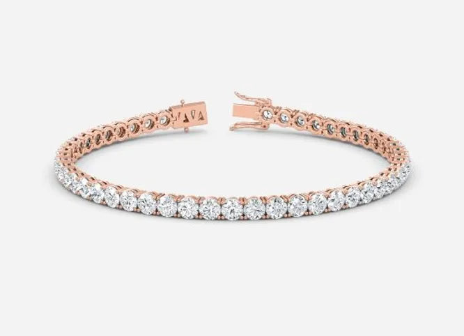 astra 4 prong round lab diamond tennis bracelet