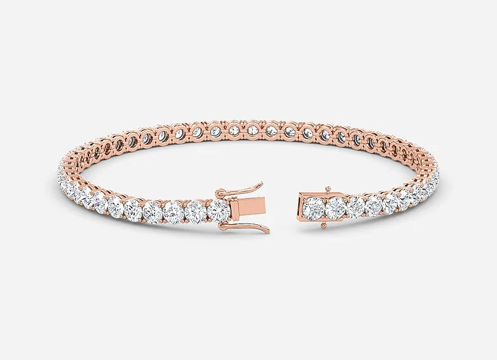 astra 4 prong round lab diamond tennis bracelet