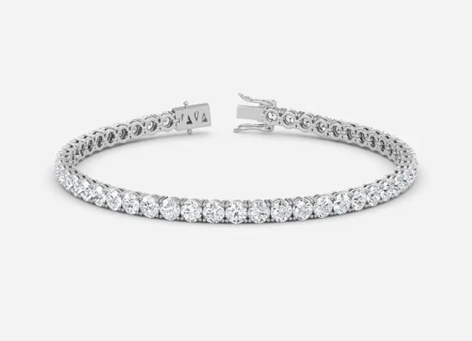 astra 4 prong round lab diamond tennis bracelet