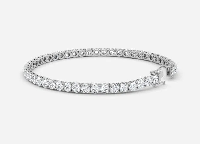 astra 4 prong round lab diamond tennis bracelet