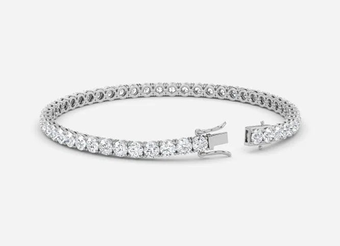 astra 4 prong round lab diamond tennis bracelet