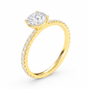 Round Solitaire with Diamond Band