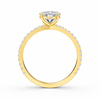 Round Solitaire with Diamond Band