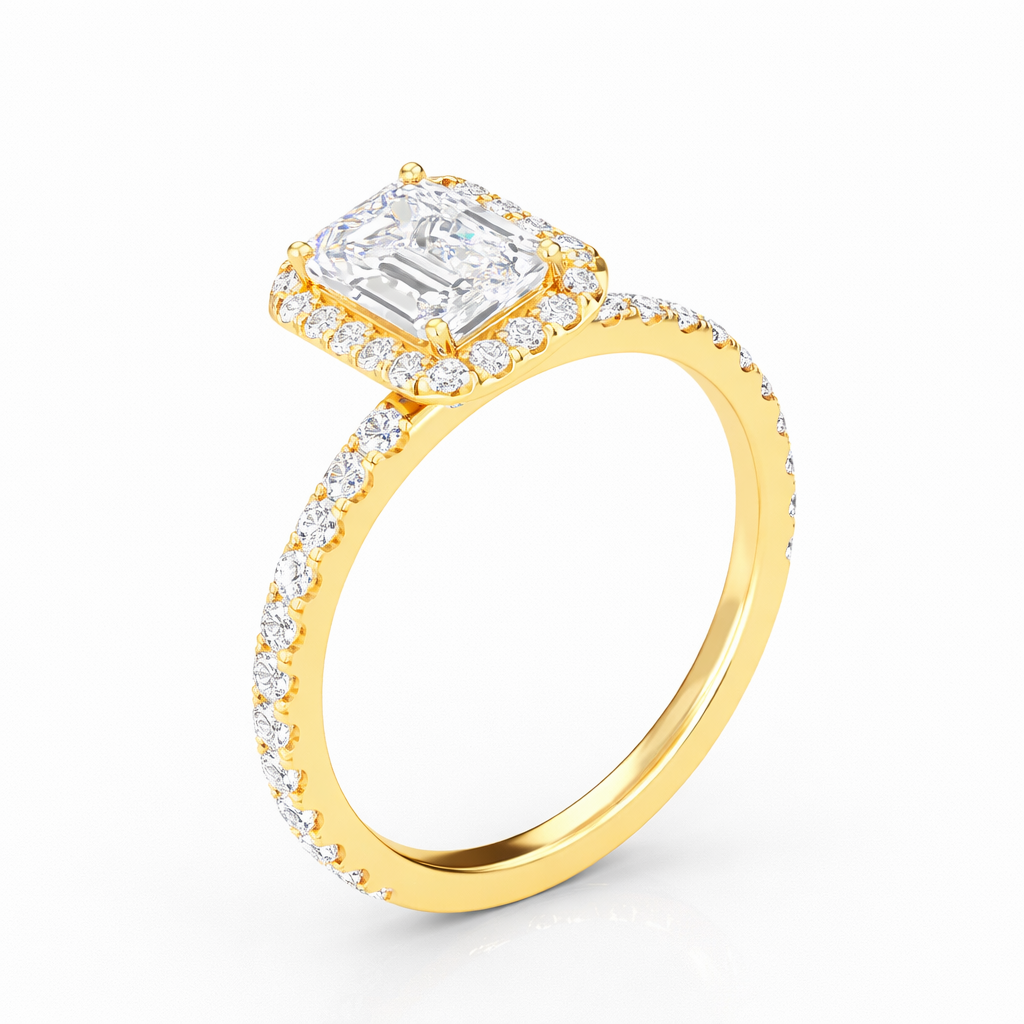 Radiant Halo with Diamond Band