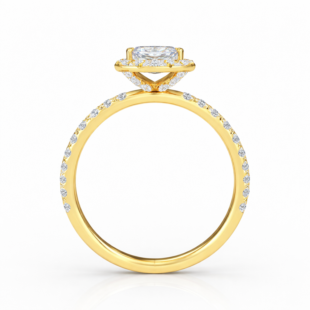Radiant Halo with Diamond Band