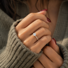 Round Solitaire with Diamond Band