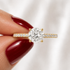 Round Solitaire with Diamond Band