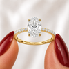 Round Solitaire with Diamond Band