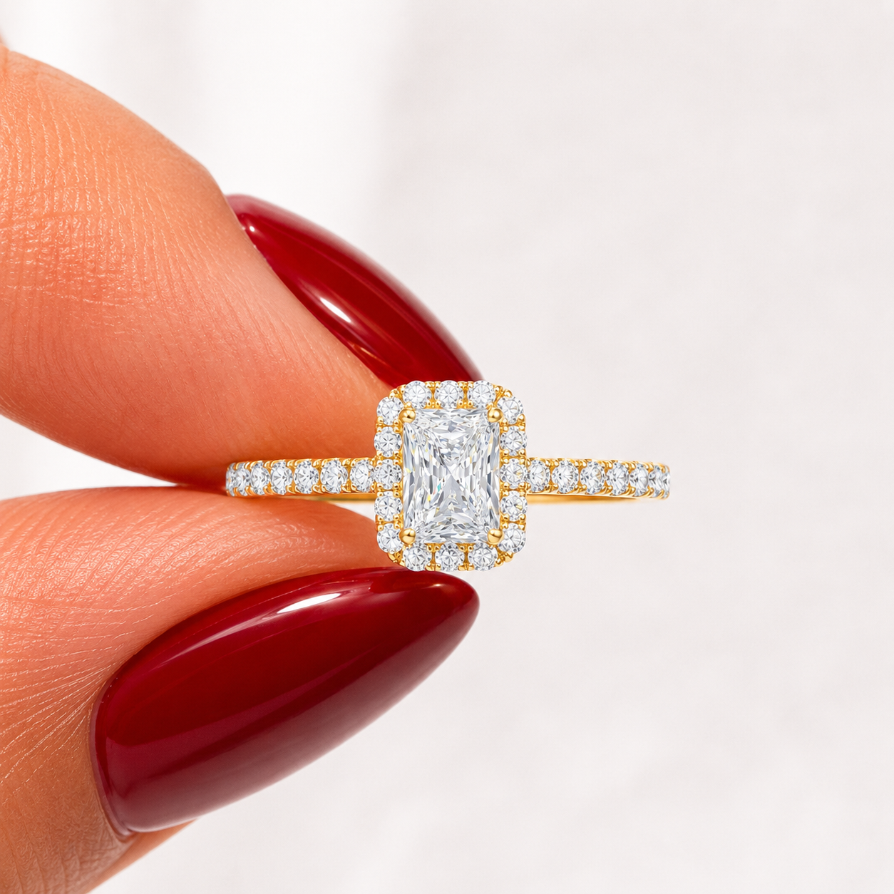 Radiant Halo with Diamond Band