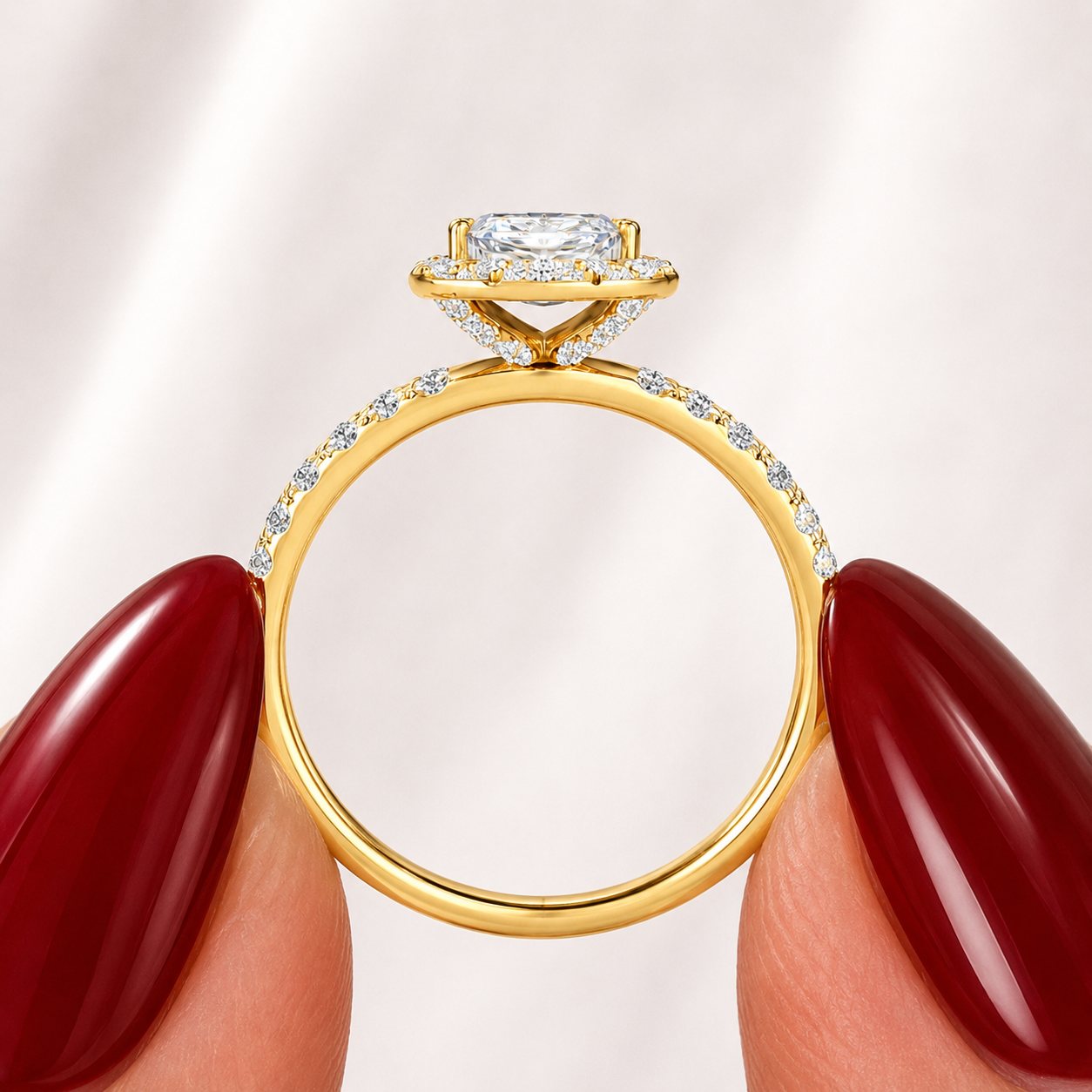Radiant Halo with Diamond Band