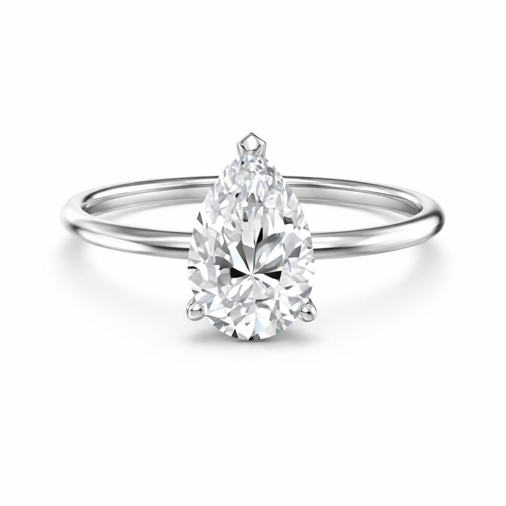 Classic Pear Cut Solitaire