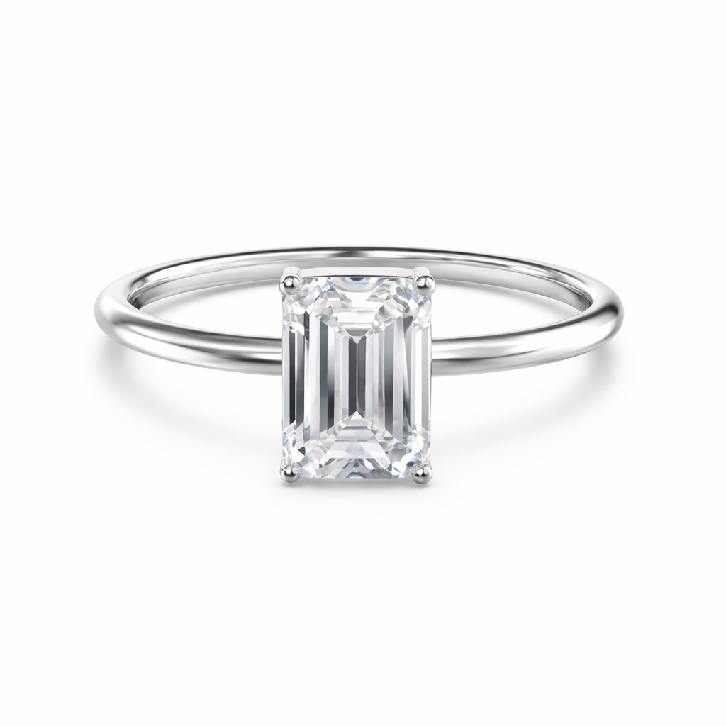 Classic Emerald Cut Solitaire