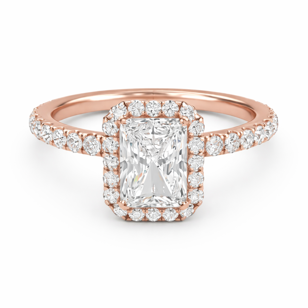 Radiant Halo with Diamond Band