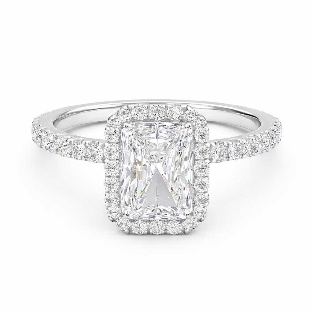 Radiant Halo with Diamond Band