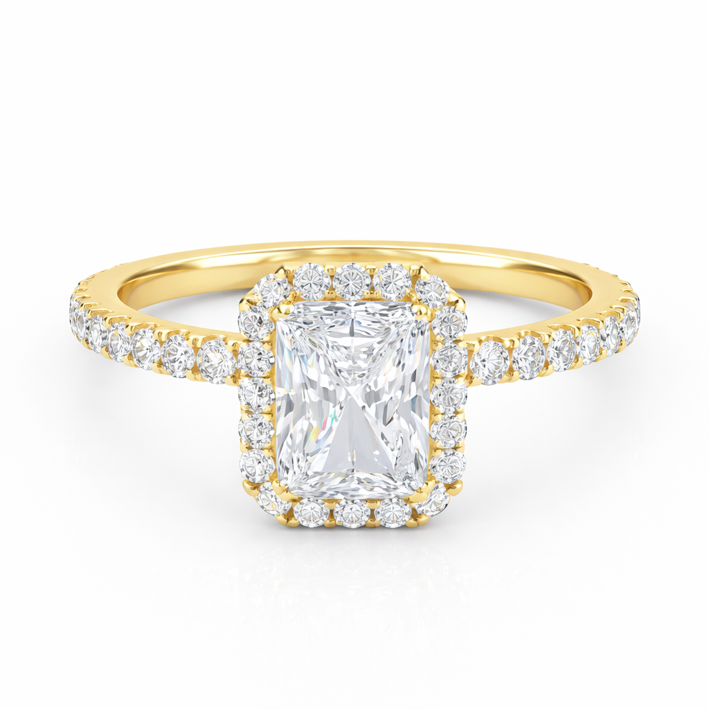 Radiant Halo with Diamond Band