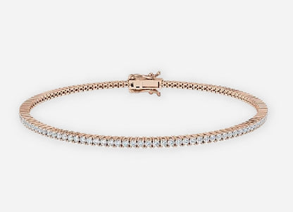 Ida Round Brilliant Cut Lab Diamond Tennis Bracelet