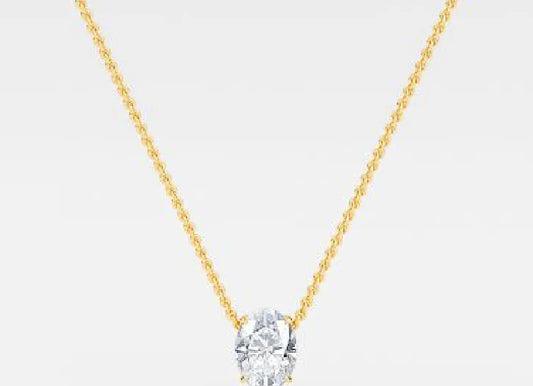 Larissa Oval Lab Diamond Solitaire Pendant