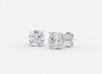 Mira Round Lab Diamond Stud Earrings