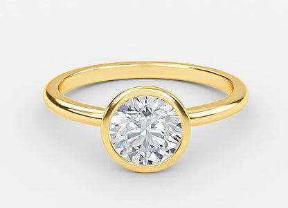 Nadir Classic Round Cut Bezel Engagement Ring - 1.0ct+. D & VVS2