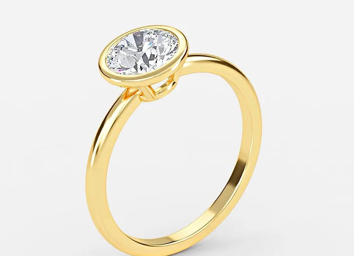 nadir classic round cut bezel engagement ring - 1.0ct+. d & vvs2