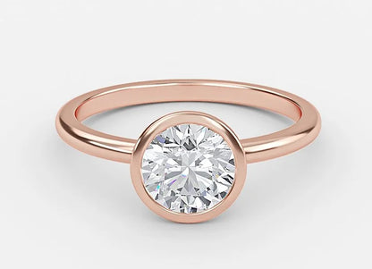 Nadir Classic Round Cut Bezel Engagement Ring - 1.0ct+. D & VVS2
