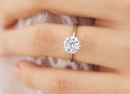 Nova Classic Round Cut Solitaire Engagement Ring - 1.0ct+. D & VVS2
