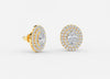 Carat: 3.70 Color: DEF Clarity: VVS-VS / 18K Yellow Gold / Screw Back