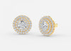 Carat: 3.70 Color: DEF Clarity: VVS-VS / 18K Yellow Gold / Screw Back