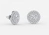 Carat: 3.70 Color: DEF Clarity: VVS-VS / 18K White Gold / Screw Back