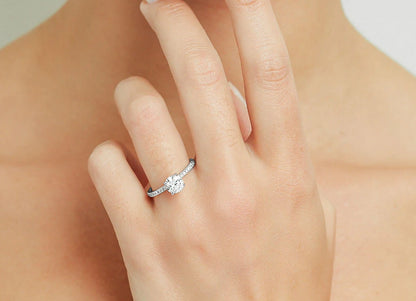 Taurus Classic Round Cut Diamond Band Engagement Ring - 1.0ct+. D & VVS2