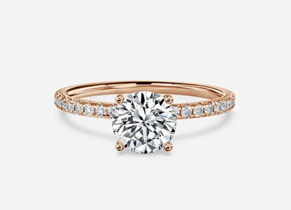 Taurus Classic Round Cut Diamond Band Engagement Ring - 1.0ct+. D & VVS2