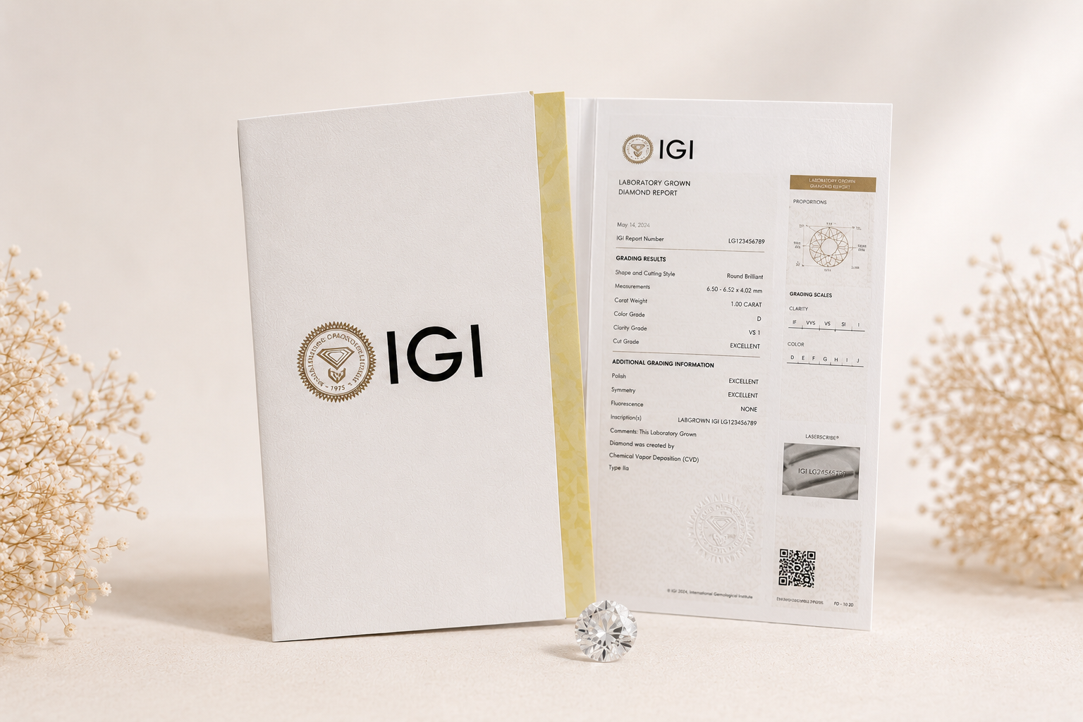 Diamond certificates